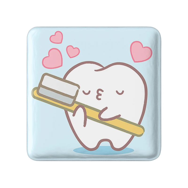 پیکسل خندالو طرح دندان و دندان پزشکی کودکانه مدل مربعی کد 36781