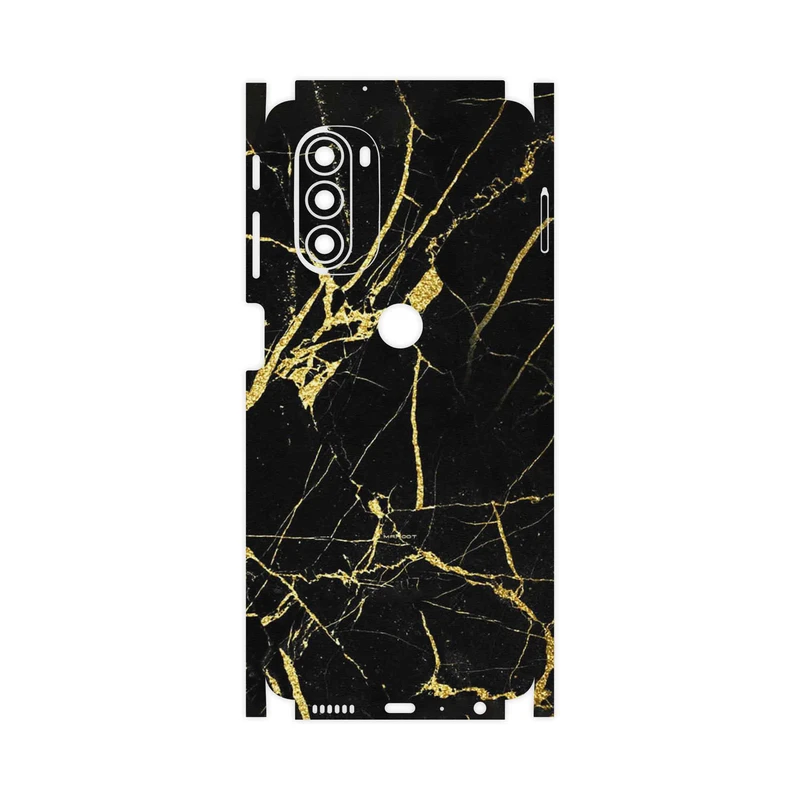 برچسب پوششی ماهوت مدل Graphite_Gold_Marble-FullSkin مناسب برای گوشی موبایل موتورولا Moto G51 5G
