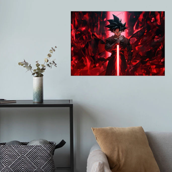 پوستر گوفی مدل گوکو انیمه دراگون بال زی طرح Son Goku Dragon Ball Z Anime طرح RED54