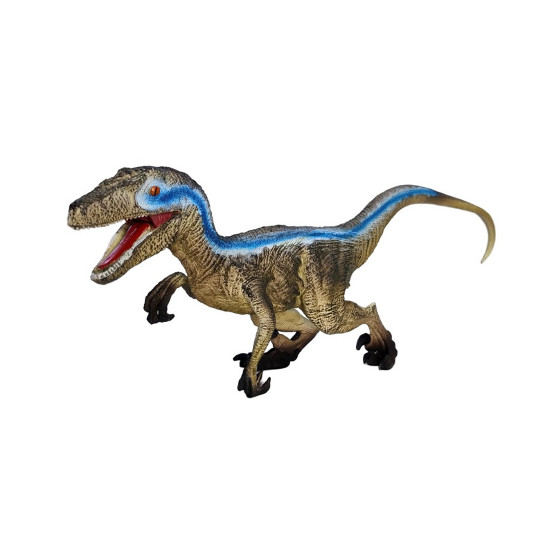 اکشن فیگور مدل دایناسور فک متحرک طرح Velociraptor Blue