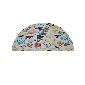   پادری مدل نیم دایره طرح گل کد 9338 سایز 90×45 سانتی متر