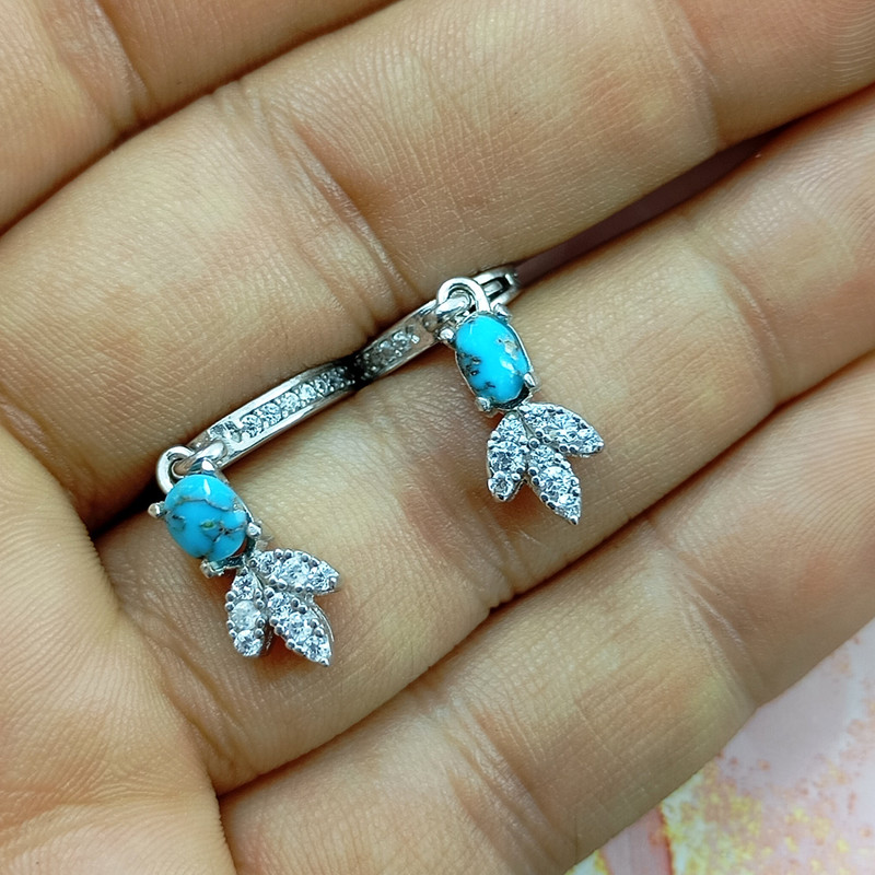 نیم ست نقره زنانه سلین کالا مدل فیروزه کد 136 نیم ست نقره زنانه سلین کالا مدل فیروزه کد 136