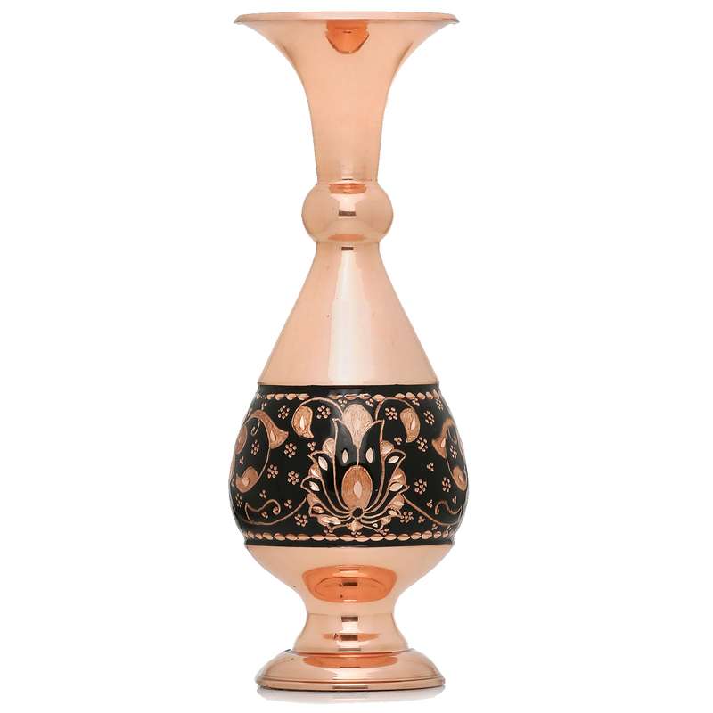 گلدان مسی میراث مدل الماس تراش کد mb201