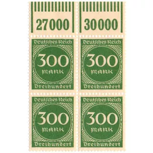 تمبر یادگاری مدل 300 مارک آلمان رایش بسته 4 عددی
