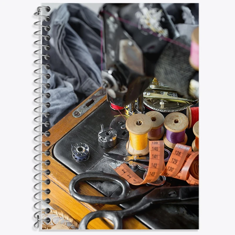 دفتر لغت 50 برگ خندالو طرح خیاطی و چرخ خیاطی کد F1522