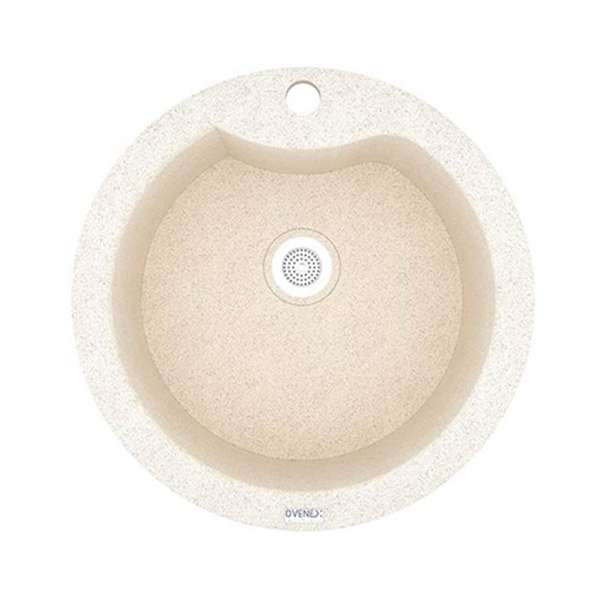 سینک ظرفشویی گرانیتی آونکس مدل آیسا تک لگن کرم شنی توکار سینک ظرفشویی گرانیتی آونکس مدل آیسا تک لگن کرم شنی توکار