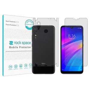 Rockspace transparent screen protector HyGEL model suitable for Xiaomi Redmi Not 7 mobile phone with back protector