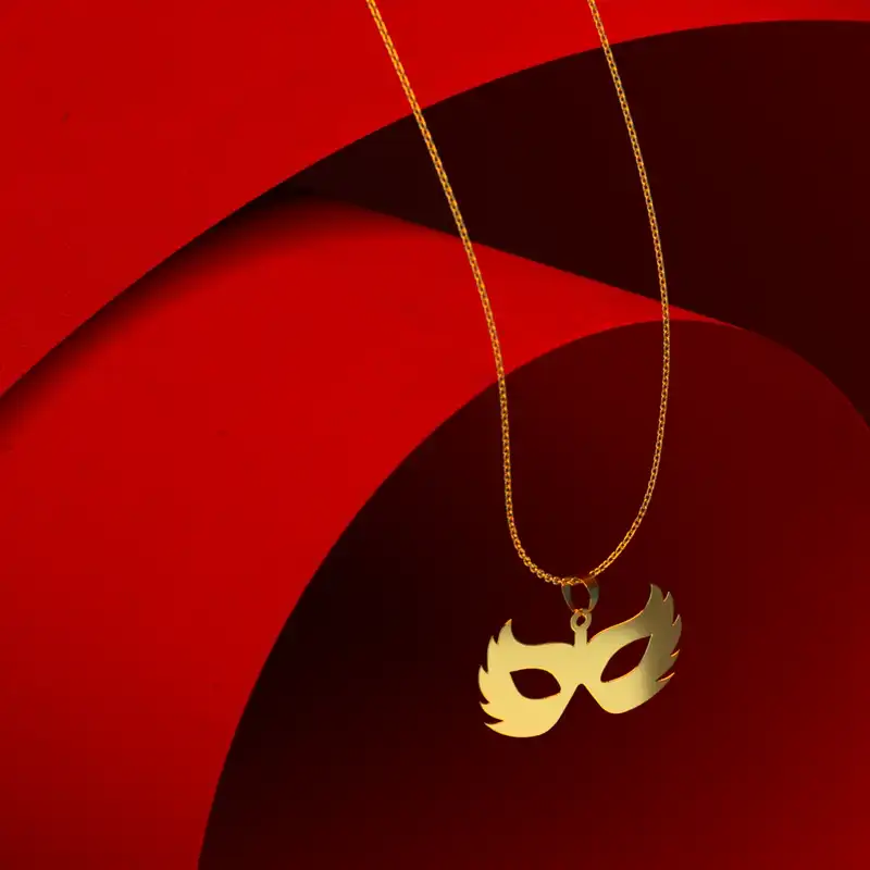 گردنبند طلا 18 عیار زنانه مدوپد مدل هالووین کد G3-1-1209