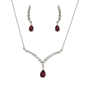 نیم ست نقره زنانه جواهری سون مدل 2841