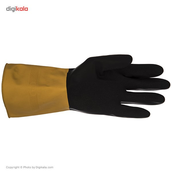 دستکش کار گیلان مدل سه لایه دو رنگ بسته 12 جفتی
