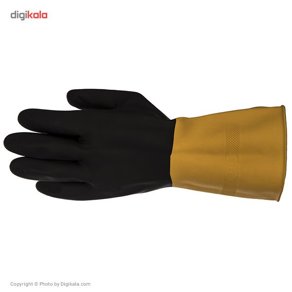 دستکش کار گیلان مدل سه لایه دو رنگ بسته 12 جفتی