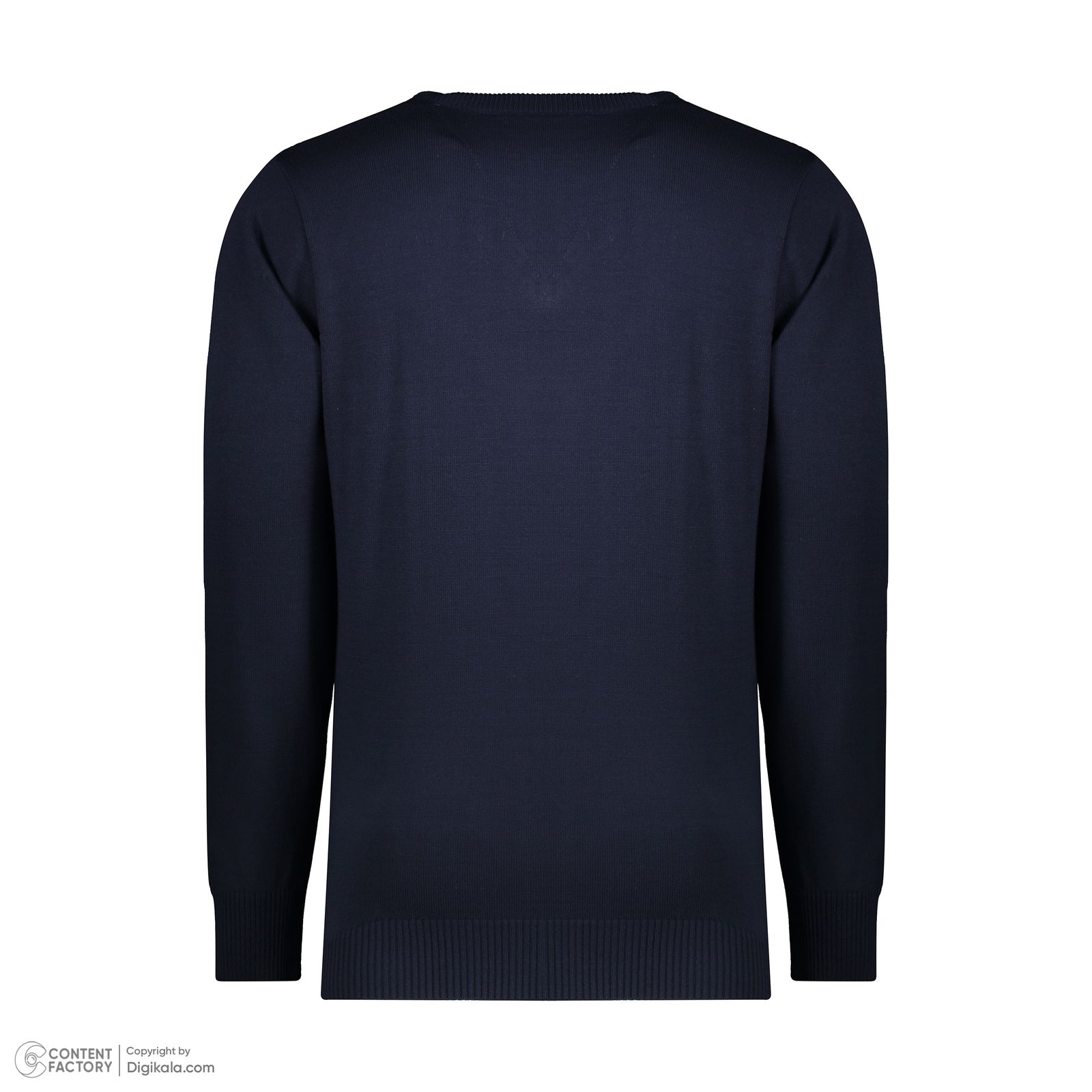 پلیور مردانه تریکو پاییزان مدل ARN یقه هفت رنگ سرمهای - - 5