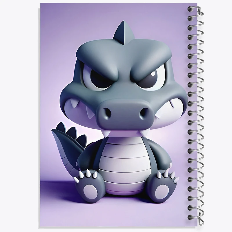 دفتر مشق 50 برگ خندالو طرح تمساح کیوت کد F7893