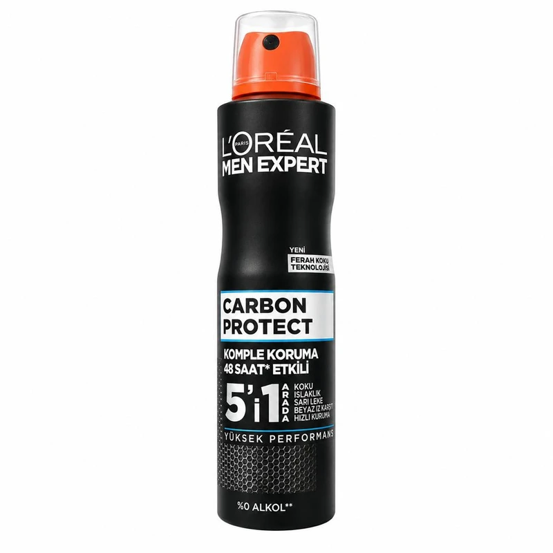 اسپری ضدتعریق مردانه لورآل مدل Carbon Protect 5in1 حجم 150 میلی‌لیتر