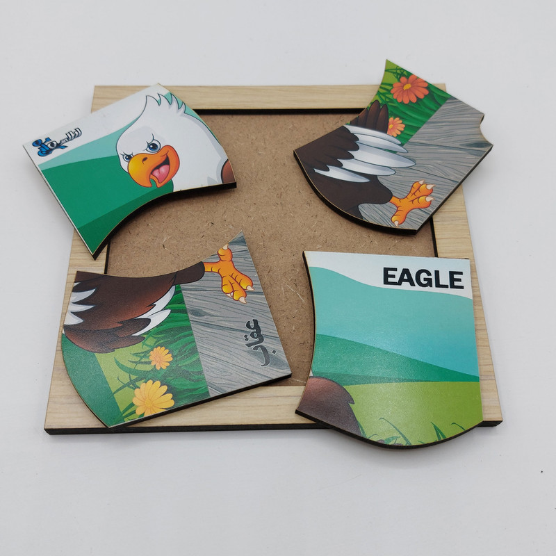 پازل 4 تکه مدل P4-129 طرح حیوان پرنده عقاب