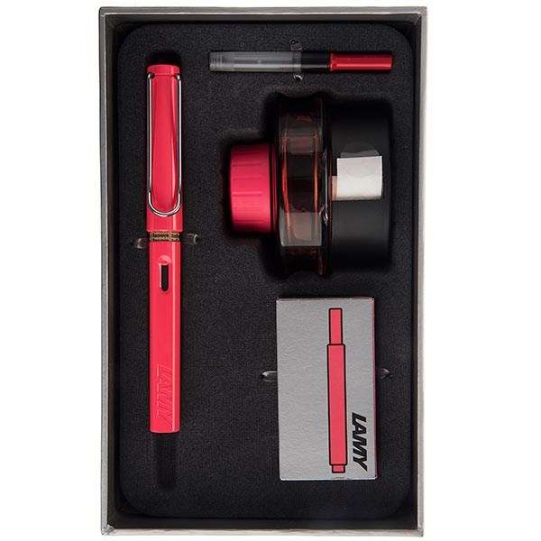 ست خودنویس لامی مدل Safari - قطر نوشتار M به همراه جوهر 50 میلی لیتری