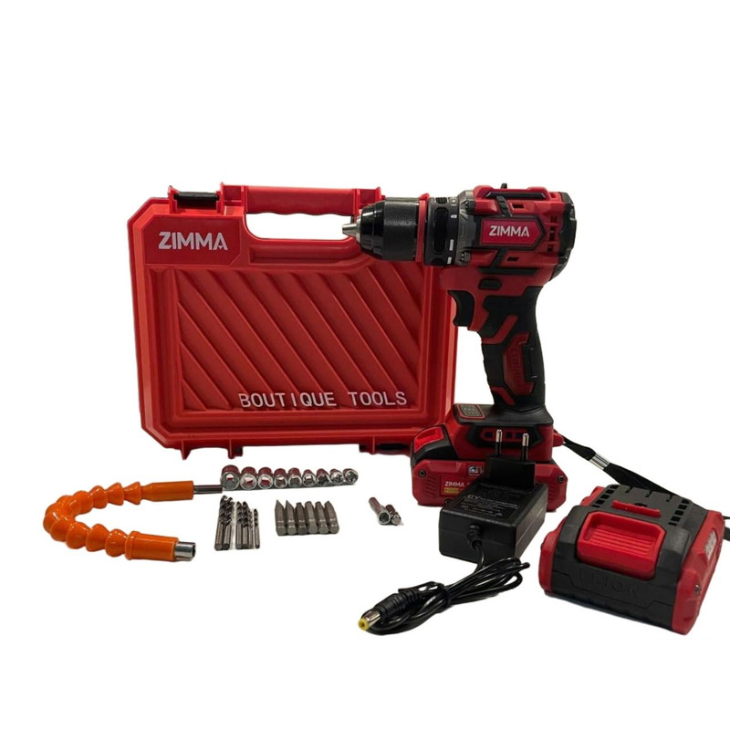 دریل شارژی 13 میلیمتری 21 ولت زیما مدل  براشلس