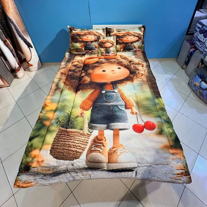 سرویس خواب 1 نفر 5 تکه مدل دختر فرفری کد 310