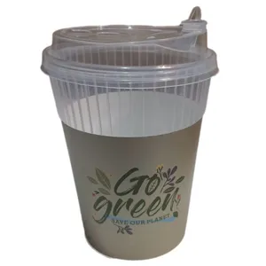 لیوان یکبارمصرف مدل کلمبیا طرح Go green کد 350ML  مجموعه 10 عددی