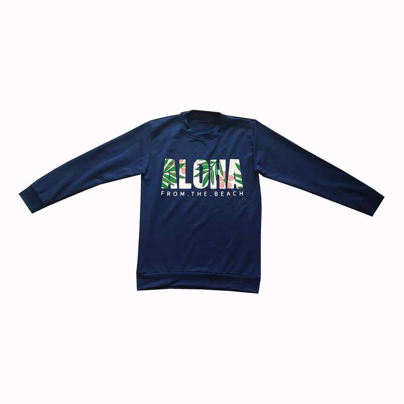 سویشرت زنانه مدل aloha رنگ آبی تیره