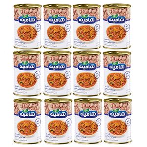 کنسرو لوبیا چیتی با قارچ شامینه - 350 گرم بسته 12 عددی