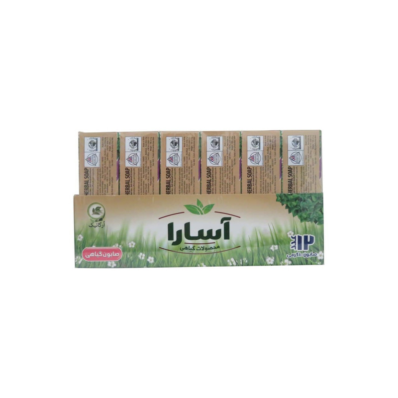 صابون شستشو آسارا مدل 30Herb وزن 100 گرم بسته 12 عددی