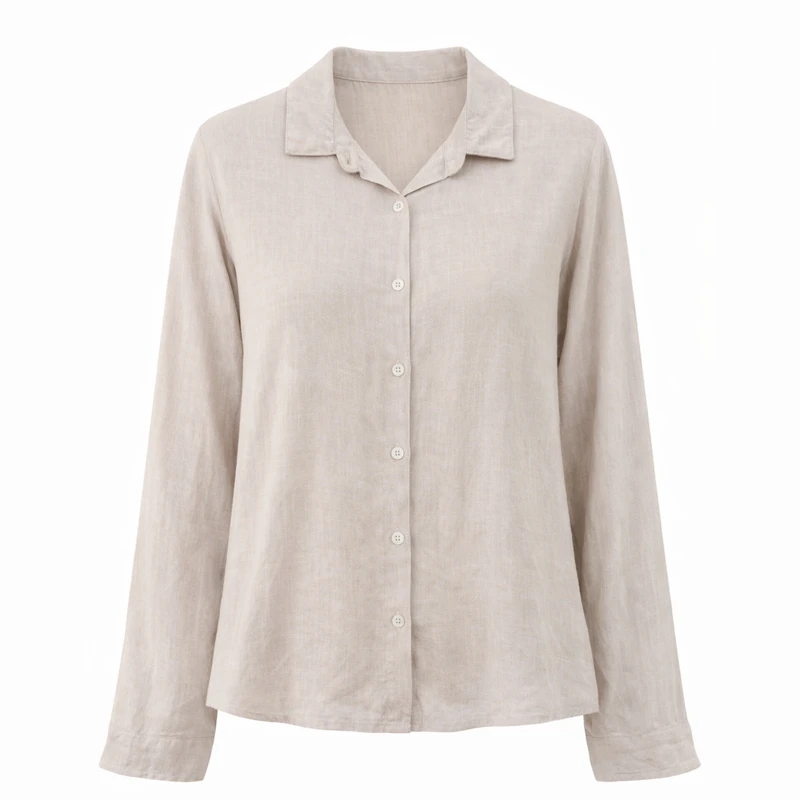 شومیز آستین بلند یقه برگردان زنانه مدل 1069