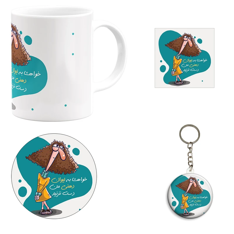 ست هدیه ماگ مدل لیوان دهنی دخترانه کیوت کد A2