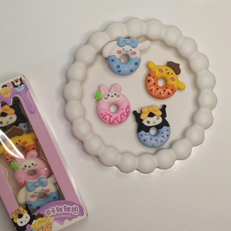 پاک کن مدل پازلی طرح کرومی مجموعه 4 عددی