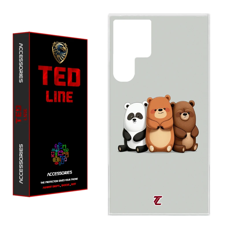کاور تد لاین طرح خرسی کد 1128 مناسب برای گوشی موبایل سامسونگ Galaxy S22 Ultra