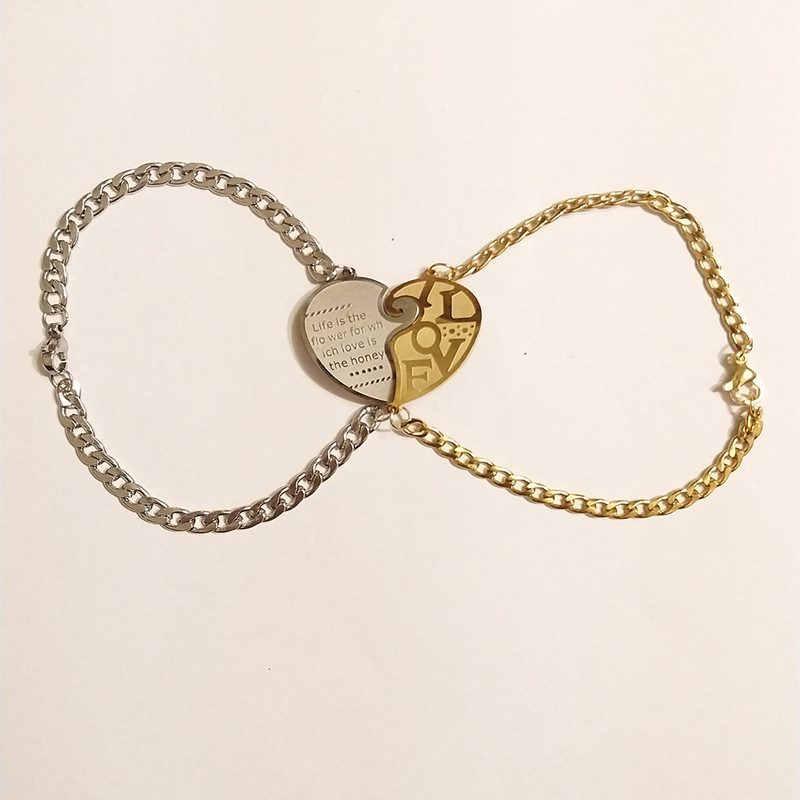 دستبند مدل استیل کد 3657 مجموعه دو عددی