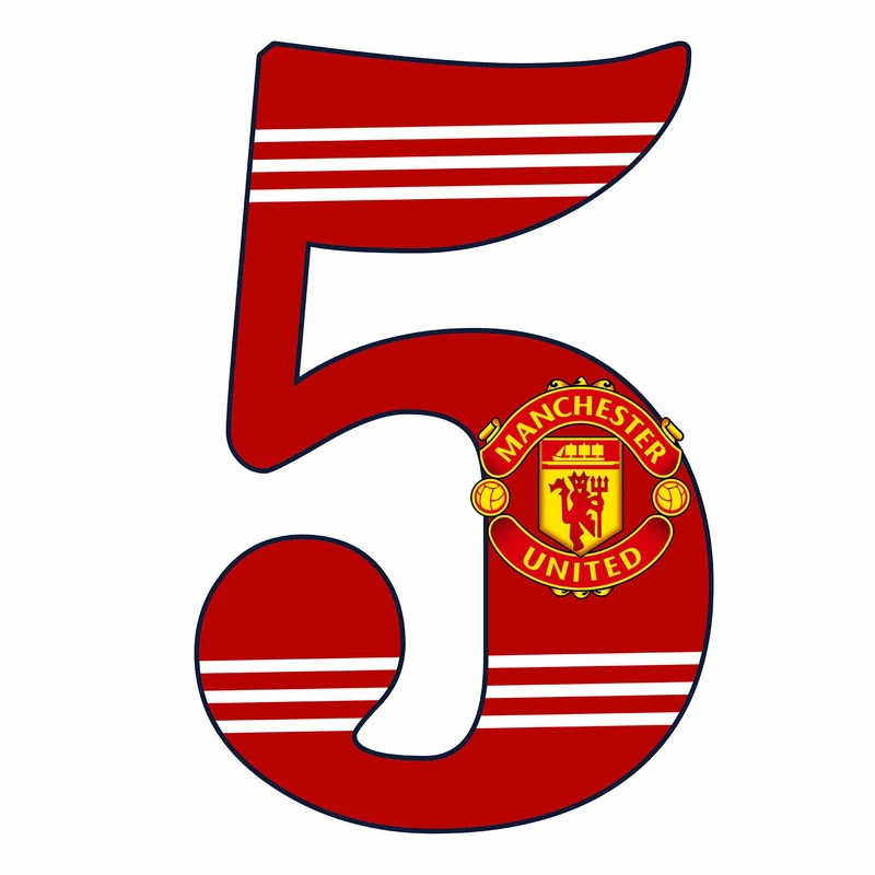  استند رومیزی تولد مدل عدد 5 طرح منچستر یونایتد کد 1908