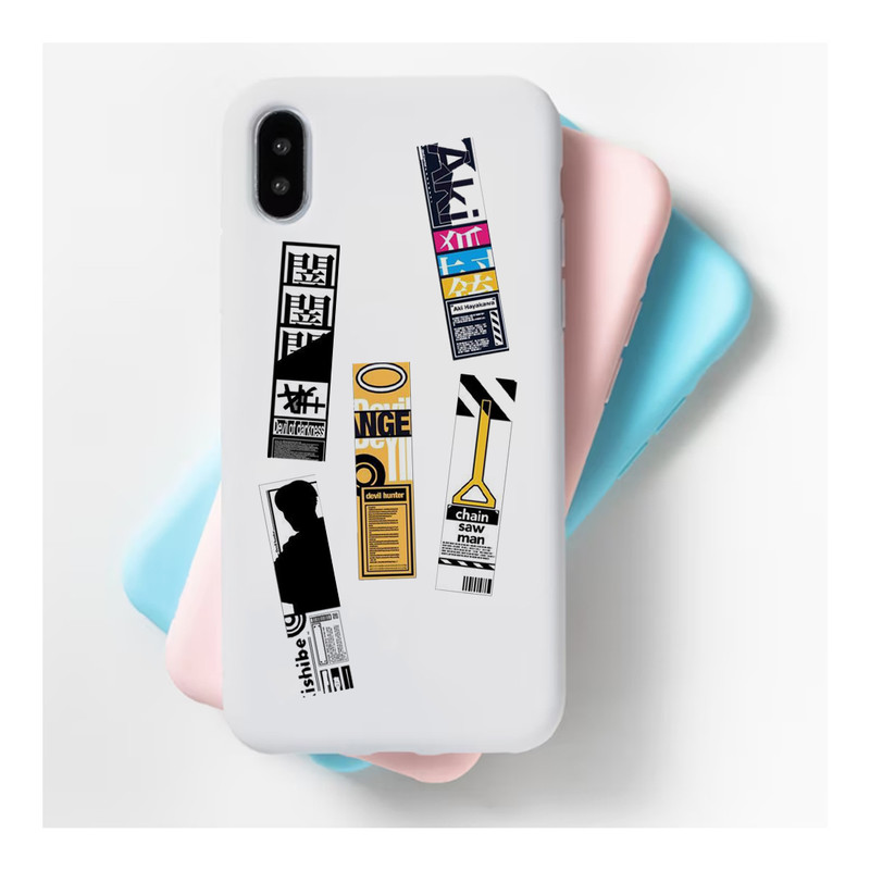 استیکر لپ تاپ و موبایل گوفی طرح های بمب ژاپنی کد 2 مجموعه 5 عددی