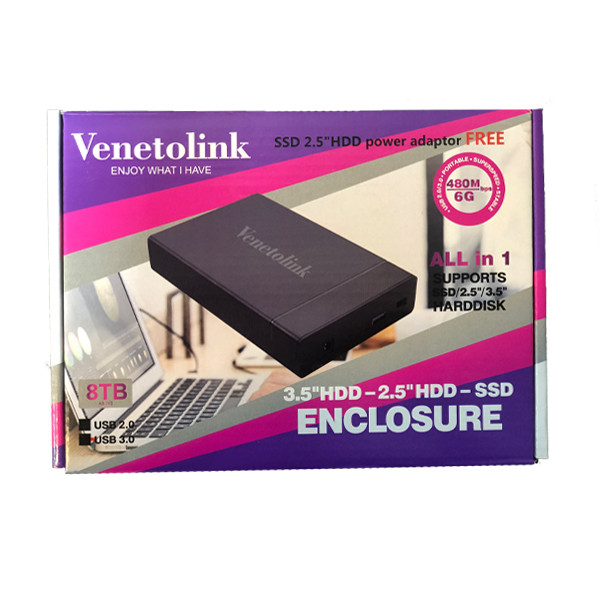 باکس هارد 2.5 اینچی ونتولینک مدل USB2