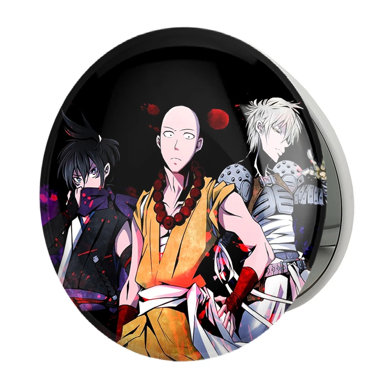 آینه جیبی خندالو طرح انیمه مرد تک مشتی One Punch Man مدل تاشو کد 10524 