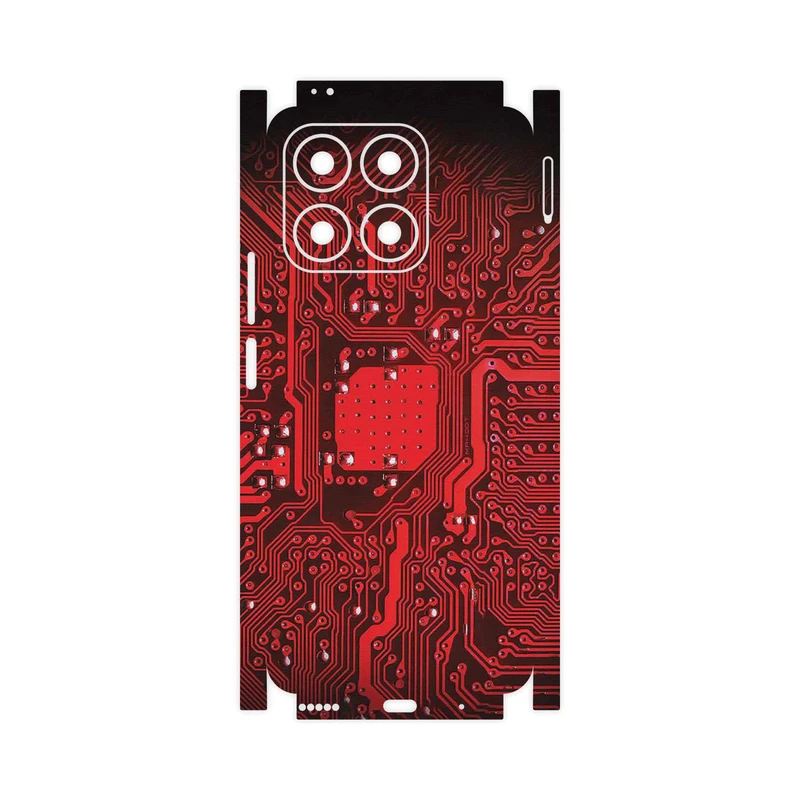 برچسب پوششی ماهوت مدل Red_Printed_Circuit_Board-FullSkin مناسب برای گوشی موبایل آنر X8a
