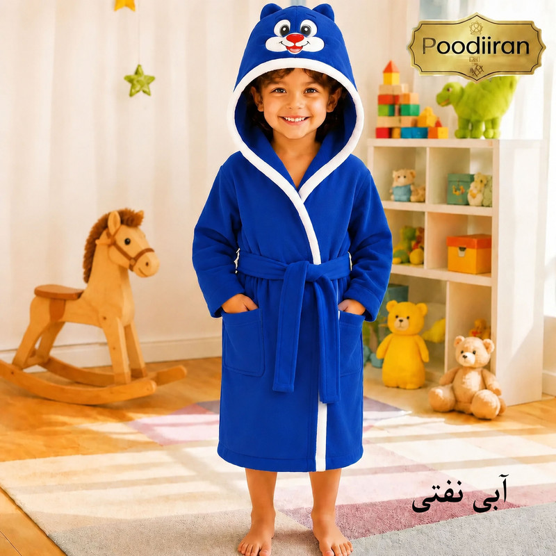 حوله پالتویی کودک و‌ نوزاد پودیران بافت مدل عروسکی سایز 110*130مناسب برای قد 140 تا 160سانتی متر