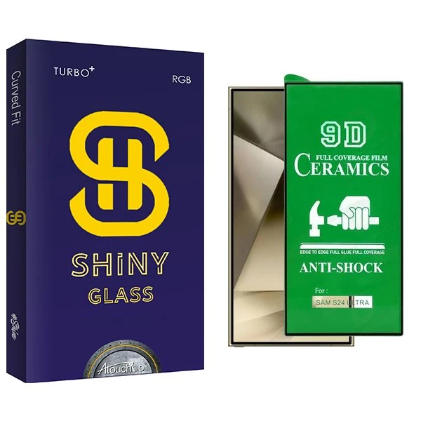 محافظ صفحه نمایش سرامیکی آتوچبو مدل Shiny مناسب برای گوشی موبایل سامسونگ Galaxy S24 Ultra
