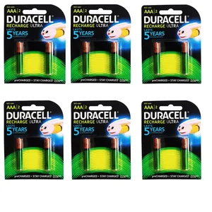باتری  نیم قلمی قابل شارژ دوراسل مدل D-089 بسته 12 عددی 