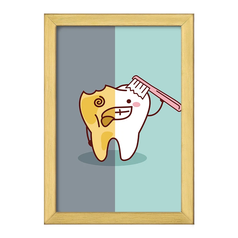 تابلو خندالو طرح دندان و دندان پزشکی کودکانه کد 36733