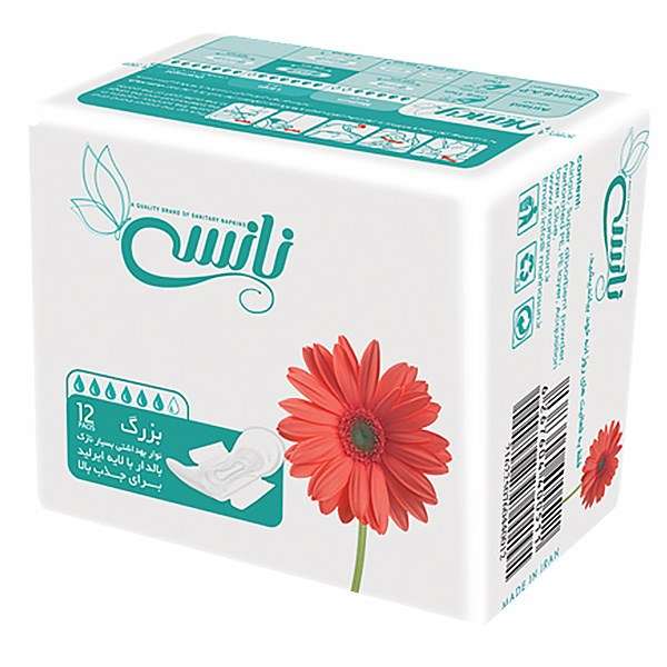 نوار بهداشتی نانسی مدل Airlaid Large بسته 12 عددی نوار بهداشتی نانسی مدل Airlaid Large بسته 12 عددی