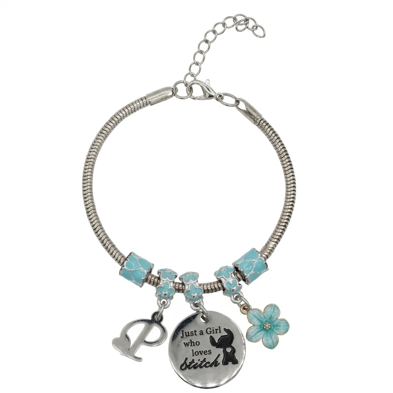 دستبند زنجیری زنانه مدل پاندورا فلاور کد P