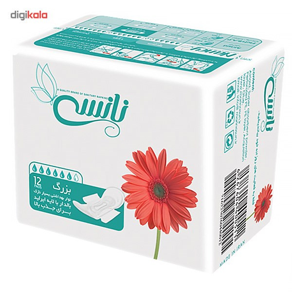 نوار بهداشتی نانسی مدل Airlaid Large بسته 12 عددی نوار بهداشتی نانسی مدل Airlaid Large بسته 12 عددی