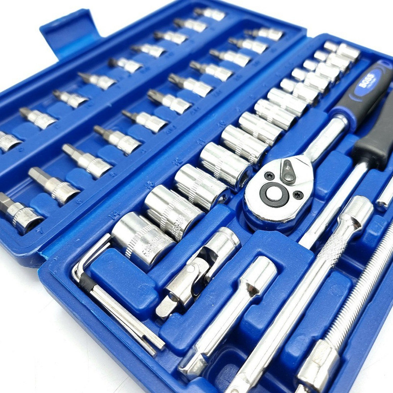 مجموعه 46 عددی آچار و سری بکس باس کد 46s