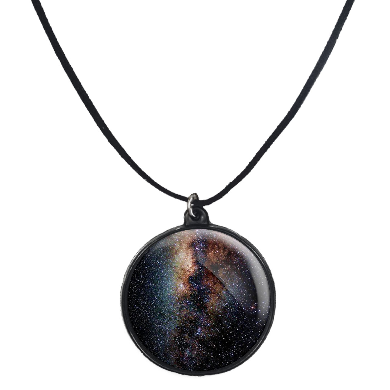 گردنبند پرمانه طرح ستاره و کهکشان کد pmb.25714 مدل دو طرفه