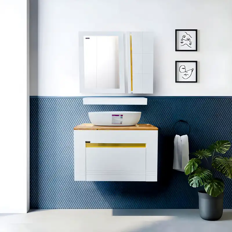 ست کابینت و روشویی سیتکا مدل ٌWd004/70 به همراه آینه باکس