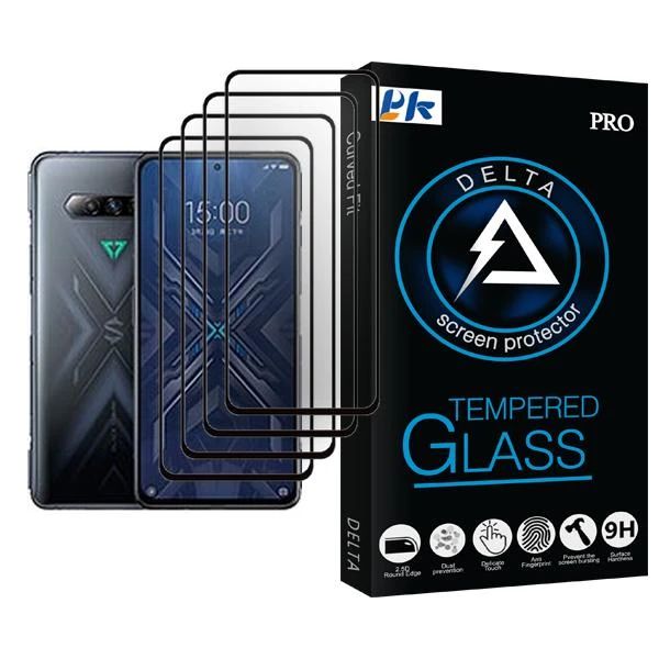 محافظ صفحه نمایش پی کی مدل Delta Glass MIX004 مناسب برای گوشی موبایل شیائومی Black Shark 4 Pro بسته چهار عددی