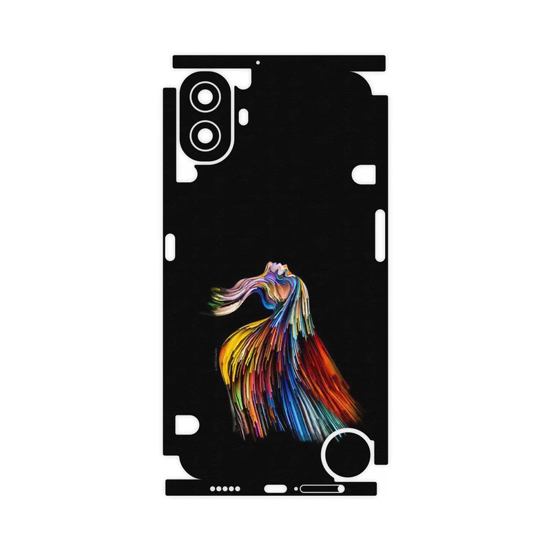 برچسب پوششی ماهوت مدل Rainbow Hair Digital Art-FullSkin مناسب برای گوشی موبایل ناتینگ CMF Phone 1