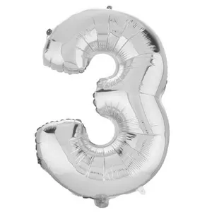 بادکنک فویلی سورتک مدل عدد سه پلاس کد STFN04 