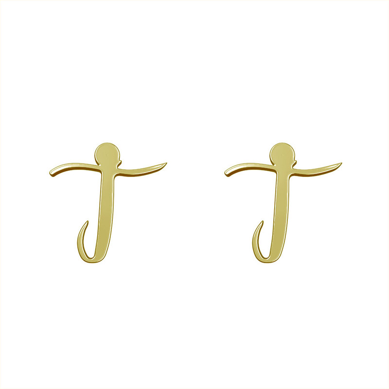 گوشواره طلا 18 عیار زنانه مدوپد مدل حرف T کد GA1-10868 گوشواره طلا 18 عیار زنانه مدوپد مدل حرف T کد GA1-10868